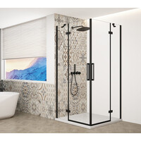 Gelco TRINITY BLACK obdélníkový sprchový kout 1200x800mm, rohový vstup, čiré sklo GT2280-12C-B