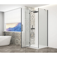 Gelco TRINITY BLACK obdélníkový sprchový kout 1200x800mm, matné sklo, levé GT5680-12ML-B