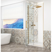 Gelco TRINITY GOLD MATT sprchové dveře do niky 900mm, čiré sklo, levé GT1290CL-G