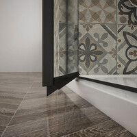 Gelco TRINITY BLACK obdélníkový sprchový kout 1100x900mm, matné sklo, pravé GT5690-11MR-B