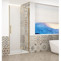 Gelco TRINITY GOLD MATT sprchové dveře do niky 800mm, čiré sklo, pravé GT1280CR-G