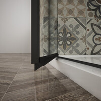 Gelco TRINITY BLACK čtvercový sprchový kout 800x800mm, čiré sklo, levé GT5680-80CL-B