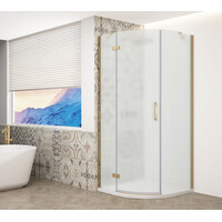 Gelco TRINITY GOLD MATT čtvrtkruhový sprchový kout 900x900mm, matné sklo, levé GT6590ML-G