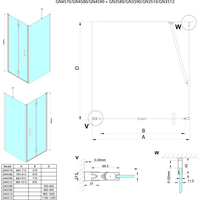 Gelco LORO obdélníkový sprchový kout 1000x1200mm GN4510-02