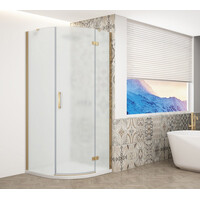 Gelco TRINITY GOLD MATT čtvrtkruhový sprchový kout 900x900mm, matné sklo, pravé GT6590MR-G