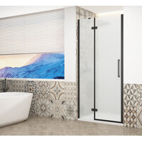 Gelco TRINITY BLACK sprchové dveře do niky 1100mm, matné sklo, levé GT1211ML-B