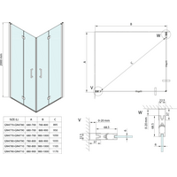 Gelco LORO obdélníkový sprchový kout 1000x900mm, rohový vstup GN4710-4