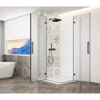 Gelco TRINITY BLACK obdélníkový sprchový kout 1200x900mm, rohový vstup, matné sklo GT2290-12M-B