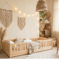 Dětská Montessori postel z masivu borovice NIKO - 190x90 cm