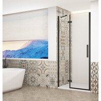 Gelco TRINITY BLACK sprchové dveře do niky 900mm, čiré sklo, levé GT1290CL-B