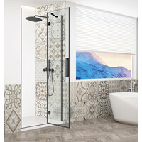 Gelco TRINITY BLACK sprchové dveře do niky 1000mm, čiré sklo, pravé GT1210CR-B