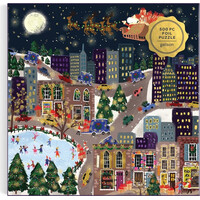 Galison Fóliové puzzle Joy Laforme Vánoční městečko Presentville 500 dílků