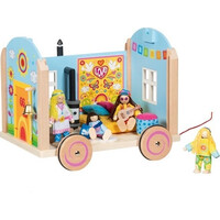 Goki Dřevěný karavan pro panenky