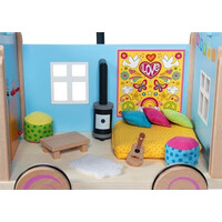 Goki Dřevěný karavan pro panenky