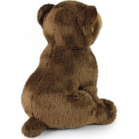Rappa Plyšový medvěd hnědý sedící 15 cm ECO-FRIENDLY