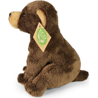 Rappa Plyšový medvěd hnědý sedící 15 cm ECO-FRIENDLY