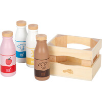 small foot Dřevěná přepravka s mléčnými nápoji