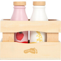 small foot Dřevěná přepravka s mléčnými nápoji