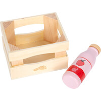 small foot Dřevěná přepravka s mléčnými nápoji