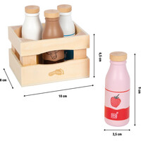 small foot Dřevěná přepravka s mléčnými nápoji
