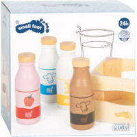 small foot Dřevěná přepravka s mléčnými nápoji