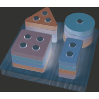 2Kids Toys Nasazování Barevné tvary