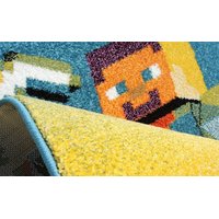 Dětský koberec Panáček Minecraft - modrý