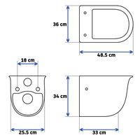 Závěsné WC LUCIO RIMLESS