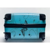 Moderní cestovní kufry MOTÝL - modré