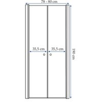 Sprchové dveře MAXMAX Rea WESTERN SPACE 80 cm