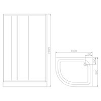 Sprchový kout IMPULS 80x100 cm