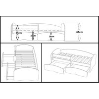 Dětská postel se šuplíky BLANC 200x90 cm