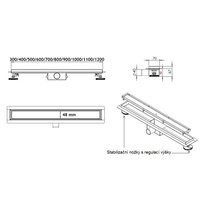 Sprchový žlab NEO classic 30-120 cm