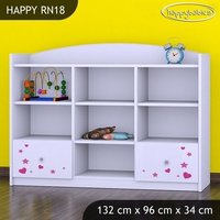 Dětský úložný regál VÍLA - TYP 18 - NÍZKÝ
