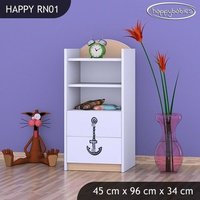 Dětský úložný regál LODIČKA - TYP 1 - NÍZKÝ