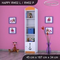 Dětský úložný regál LODIČKA - TYP 2 - VYSOKÝ