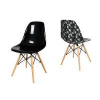 kuchyňská designová židle řady MODELINO - černá s bublinami 1