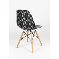 kuchyňská designová židle řady MODELINO - černá s bublinami 2