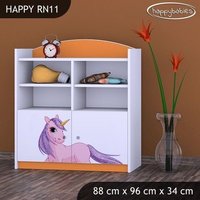 Dětský úložný regál JEDNOROŽEC - TYP 11 - NÍZKÝ
