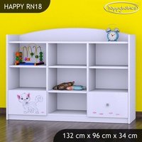 Dětský úložný regál KOČIČKA - TYP 18 - NÍZKÝ