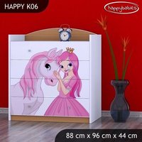 Dětská komoda PRINCEZNA A KONÍK - TYP 6