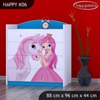 Dětská komoda PRINCEZNA A KONÍK - TYP 6