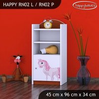 Dětský úložný regál PRINCEZNA A KONÍK - TYP 2 - NÍZKÝ
