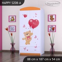 Dětská skříň MEDVÍDEK S BALONKY - TYP 8B