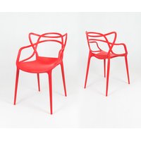 Designová židle ROMA - červená