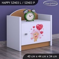 Dětský noční stolek MEDVÍDEK S BALONKY - TYP 3