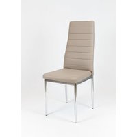 Designová židle VERONA - béžová/chrom - TYP A