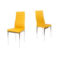 Designová židle VERONA - oranžová/chrom - TYP A