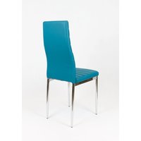 Designová židle VERONA - tmavě tyrkysová/chrom - TYP A