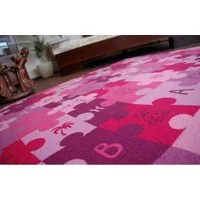 Dětský koberec PUZZLE růžový